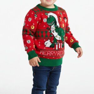 Disney Pixar Toy Story Merry Rex-Mas Christmas Sweater 2T Toddler Ugly Holiday‎